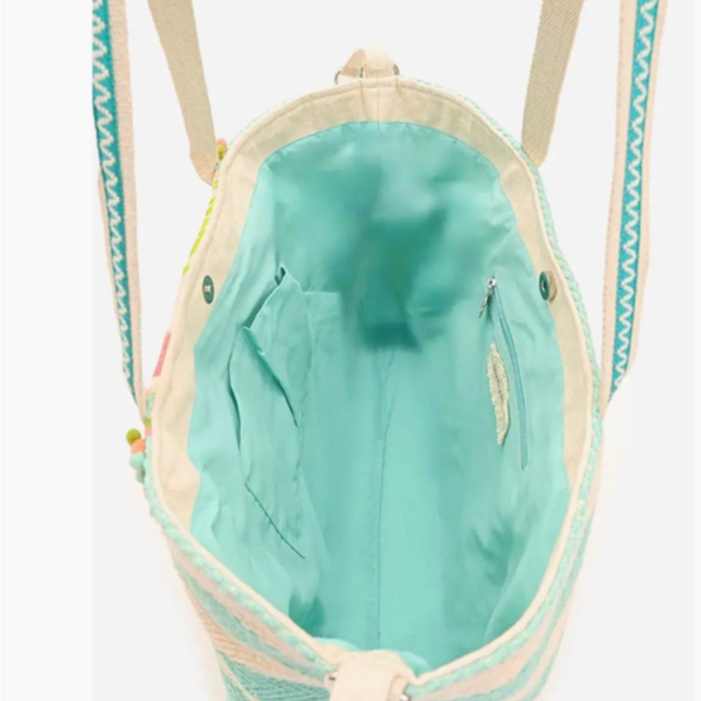 Tropical Embroidered Tote Bag - Picture 4 of 4